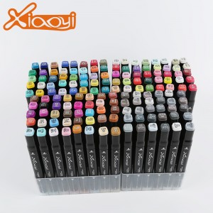 Hand painted design twin  art marker pen set 60 colors