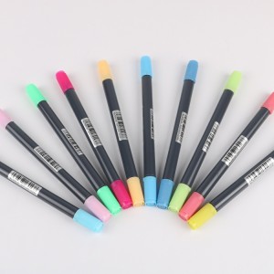 Custom Multicolour Doublehead Water Color Brush Marker Pen For Sketching