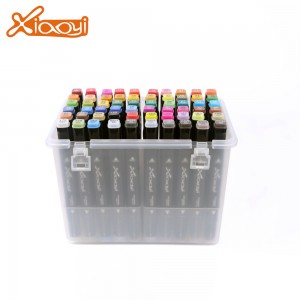 DIY students 60 colors drawing pen marker pen set with plastic box