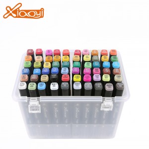 DIY students 60 colors drawing pen marker pen set with plastic box