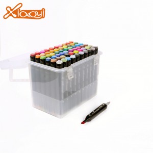 DIY students 60 colors drawing pen marker pen set with plastic box