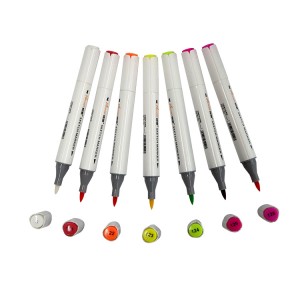 Hot Sale Alcohol Based Triangle Brush Marker Brush Markers