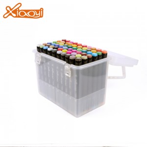 DIY students 60 colors drawing pen marker pen set with plastic box