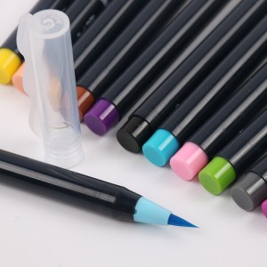 20 Colors Non-Toxic Watercolor Sketch Markers Soft Brush Pen Premium Fine Tip Calligraphy