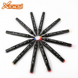 Hand painted design twin  art marker pen set 60 colors